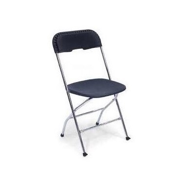 Klapstoel zwart / chroom koppelbaar