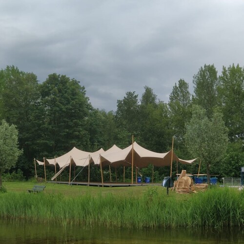 7,5 x 20 Stretchtent Taupe