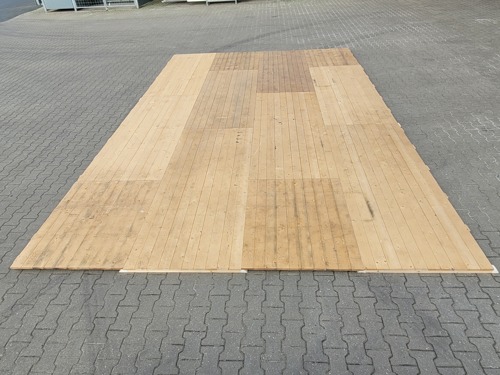 4 x 6,25 houten vloer