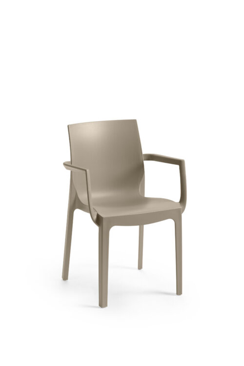 Stapelstoel taupe luxe